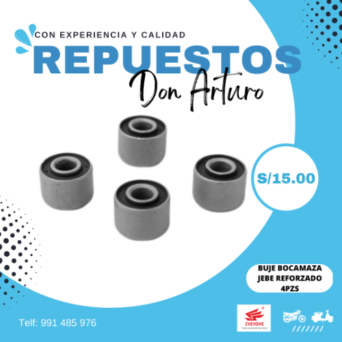 BUJE BOCAMAZA JEBE REFORZADO 4PZS SET - CG-125