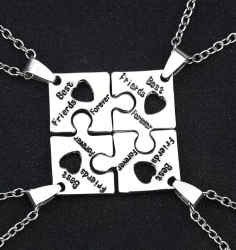 4 pzas/set Collares con Colgante de Mejores Amigos para Siempre S