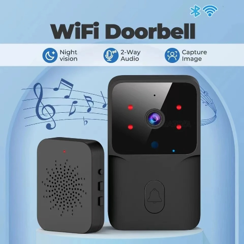 Timbre WiFi con Cámara | Inalámbrico | Batería | Video Timbre Inteligente