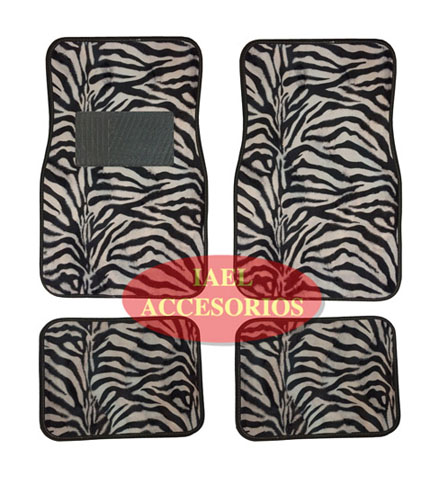 CF-900LG Jgo. cubre alfombra felpa 4 piezas leopardo