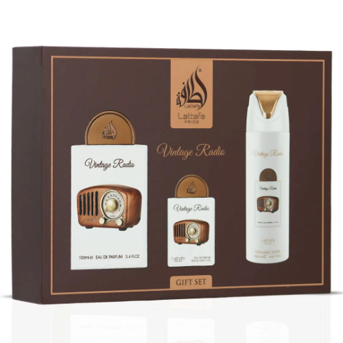 Lattafa Pride Vintage Radio Gift Set