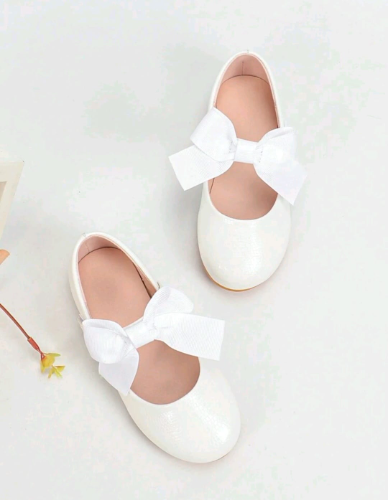 BALETAS BEBE CHAROL BLANCO MOÑO