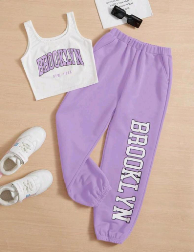 DEPORTIVO TOP Y PANTALÓN LILA BROOKLYN