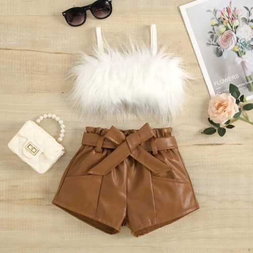 CJ SHORT CUERO/CORREA TOP ANGEL