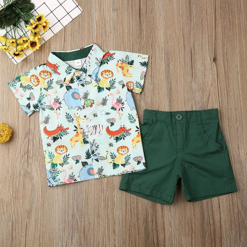 CJ SHORT VERDE CAMISA SAFARI