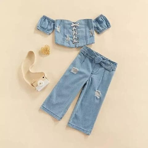 CJ PANTALON JEAN /BLUSA CORSET JEAN