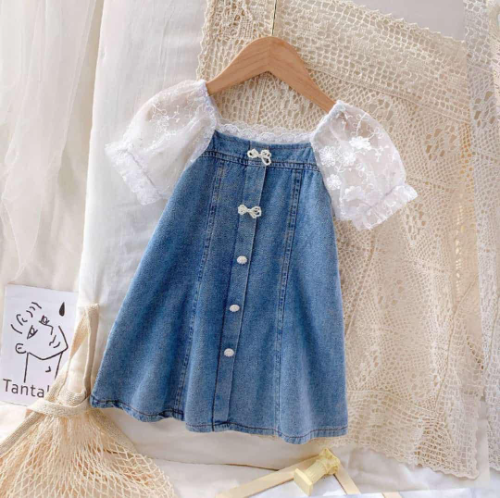 VESTIDO JEAN TULL MANGAS