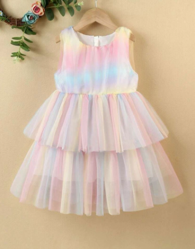 VESTIDO CAPAS TONOS PASTEL