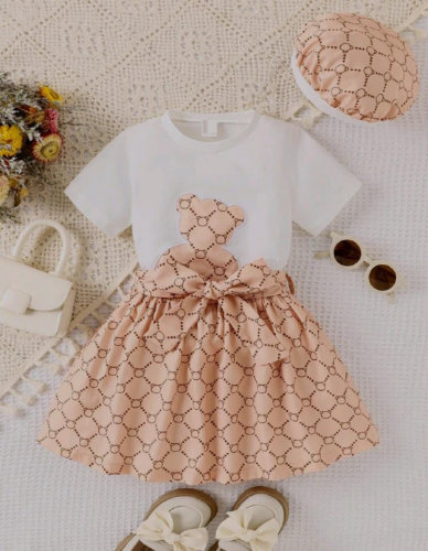 CJ FALDA BLUSA OSO CON BONINA