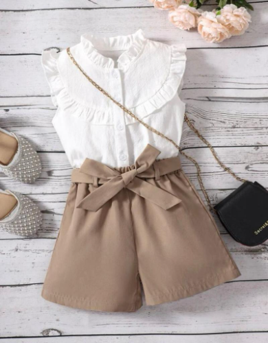 CJ SHORT CAFE BLUSA BLANCA ELEGANTE