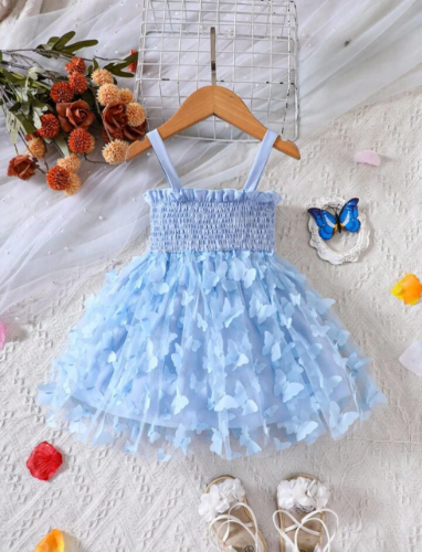 VESTIDO AZUL MARIPOSAS