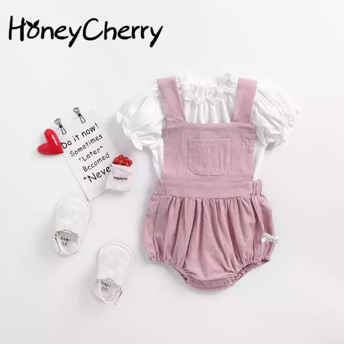 SET OVEROL  ROSA - BODY BEIGE MUÑECA