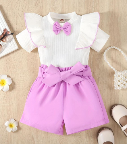 CJ SHORT LILA BLUSA BLANCA