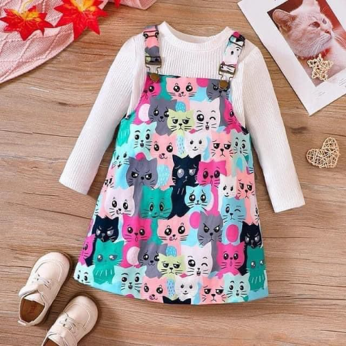 JARDINERA GATOS /BUSO BEIGE