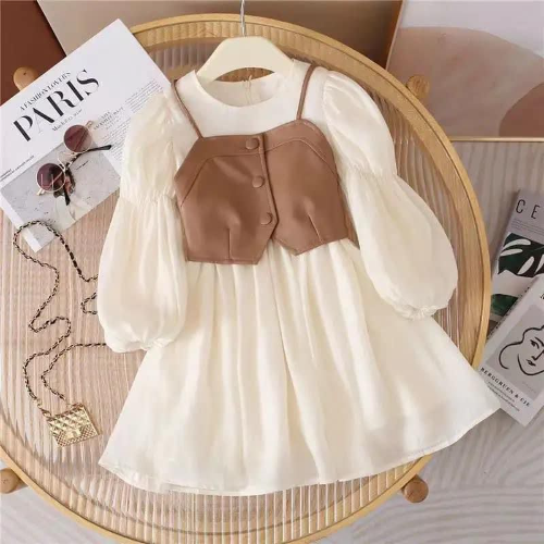 VESTIDO ML BEIGETOP CUERO CAFE