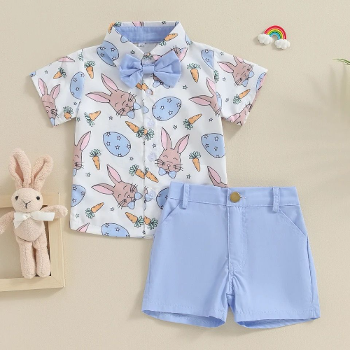 CJ  SHORT AZUL CAMISA CONEJOS
