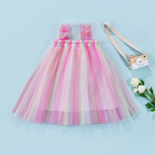 VESTIDO TUTU COLORES TIRAS BATA