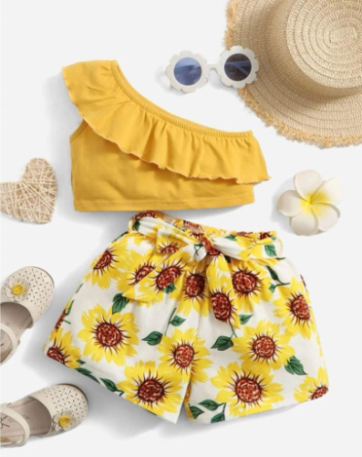 CJ SHORT GIRASOLES - BLUSA MOSTAZA