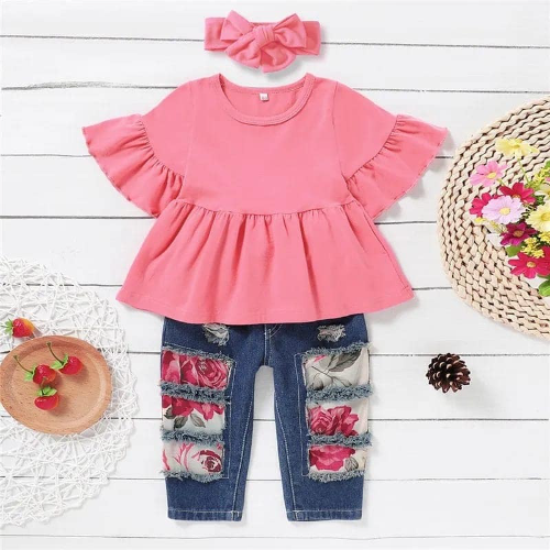 JEAN FLORES ROSAS / BLUSA ROSA
