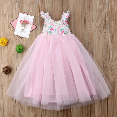 VESTIDO ROSA LARGO