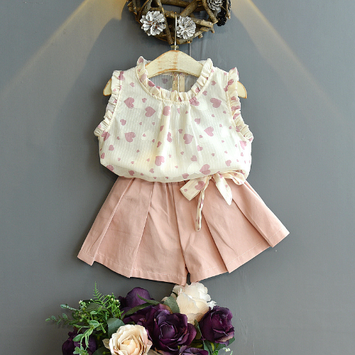 CJ SHORT SALMON - BLUSA CORAZONES TRANS