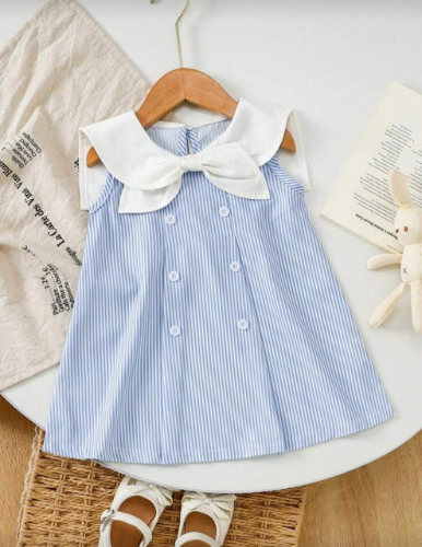 VESTIDO RAYAS AZUL CUELLO MARINERO