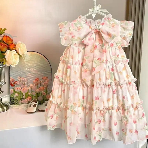 VESTIDO BATOLA FLORES PASTEL