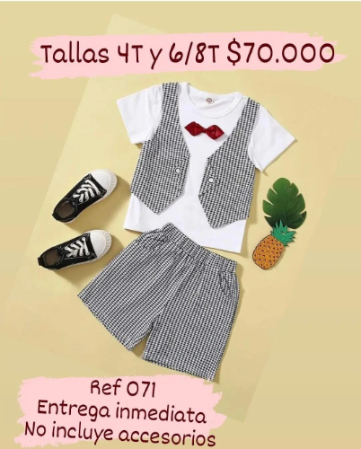 CJ SHORT CUADROS CAMISETA TIPO BLEZER