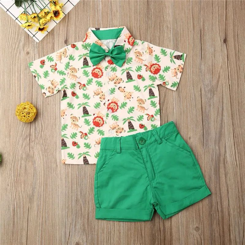 CJ SHORT VERDE CAMISA LEONES
