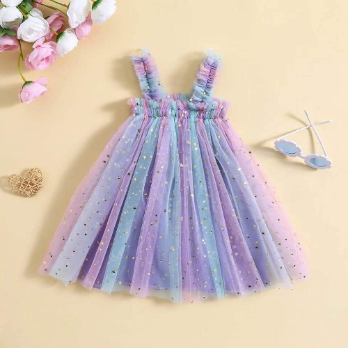VESTIDO ESTRELLAS TULL AZUL
