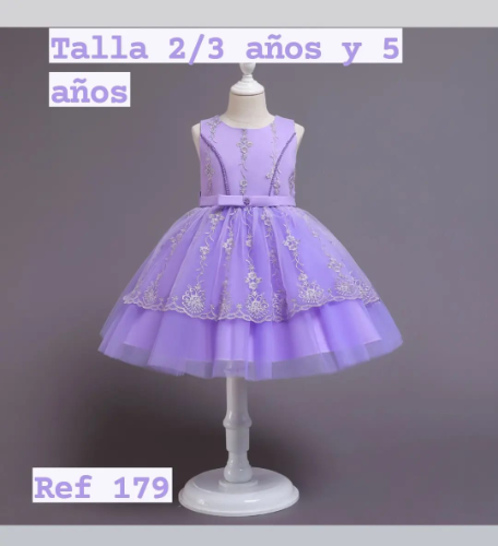 VESTIDO MORADOS FLORES PLATEADO -FIESTA