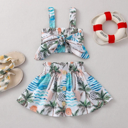 CJ ESTAMPADO PLAYA TOP Y FALDA