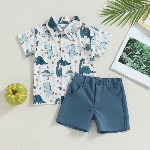 CJ SHORT AZUL PETROLEO - CAMISA DINO
