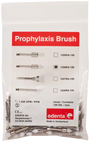 Cepillo para profilaxis, unidad, blanco, punta, 1256RA, Edenta