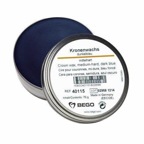 Cera para modelar, color azul oscuro, lata de 70g, #40115, Bego,