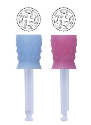 Copas de hule, unidad, azul y rosada, Edenta