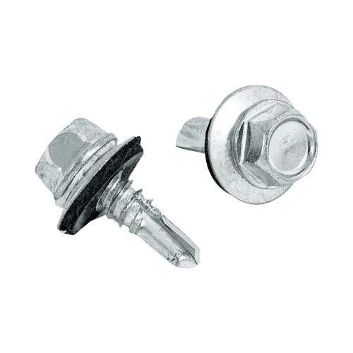 Pija 1/4x3/4" Cabeza Hexagonal Punta De Broca Con Rondana De Neopreno Bolsa 100 Piezas