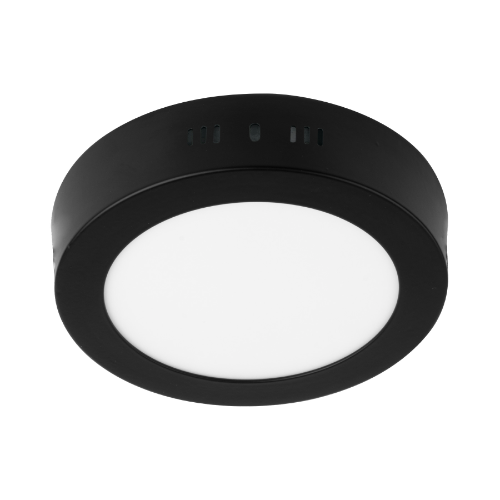 Luminario Redondo LED Tipo Plafon De Sobreponer Negro 6W 47395 Volteck
