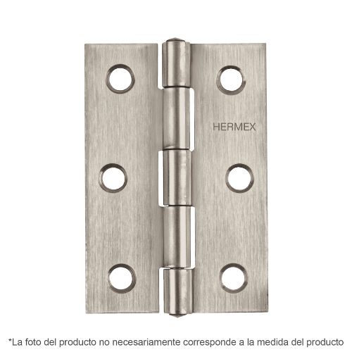 Bisagra Rectangular Acero Inoxidable 2-1/2" 43202 Hermex