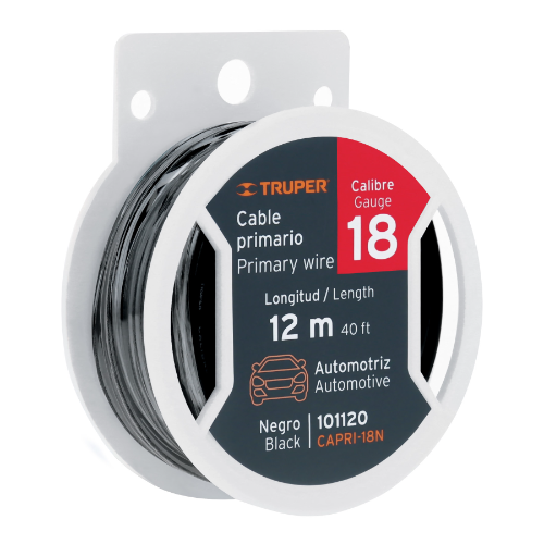 Cable Primario Calibre 18 Negro X Mt 101120 Truper