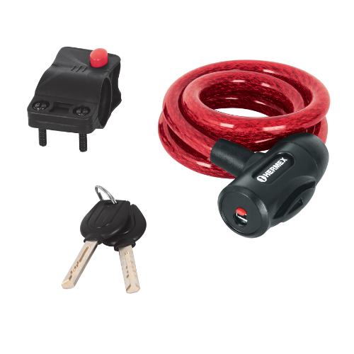 Candado De Cable Con Llave 12mmx1m 43923 Hermex