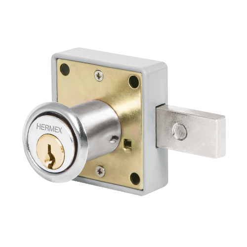 Cerradura Para Mueble Accion Horizontal Cromo 43560 Hermex