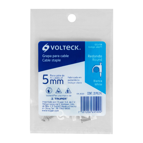 Grapa Red. 5mm Blanca 48271 Volteck