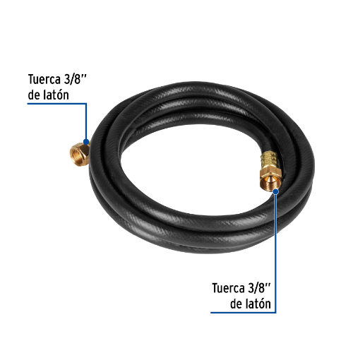 Manguera 300 cm Reforzada De PVC Para Gas L.P. Y Natural Alta Presion 40077 Foset
