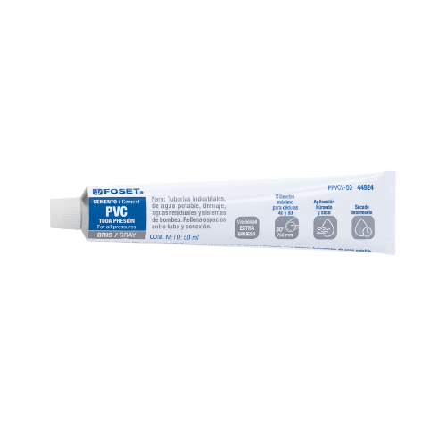 Pegamento Para PVC Alta Viscosidad 50ml 44924 Foset