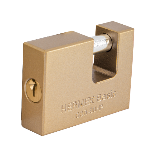 Candado Para Cortina AntiPalanca 80mm Cuerpo De Hierro 22517 Hermex