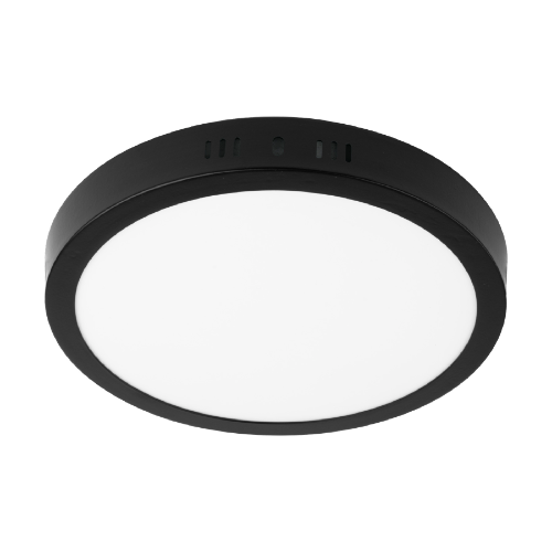 Luminario Redondo LED Tipo Plafon De Sobreponer Negro 18W 47397 Volteck