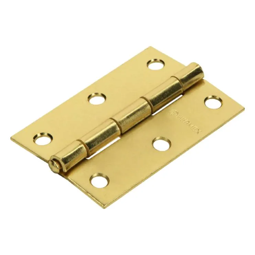 Bisagra De Acero Rectangular Latonado 3" 43196 Hermex