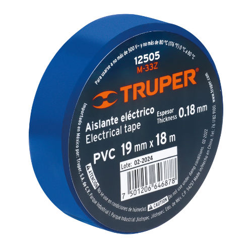 Cinta Aislar Azul 19mmx18mt 15505 Truper