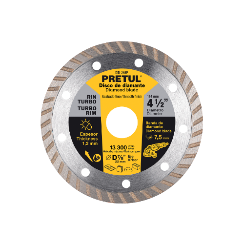 Disco De Diamante De 4-1/2"x1.2mm Rin Turbo 27017  Pretul